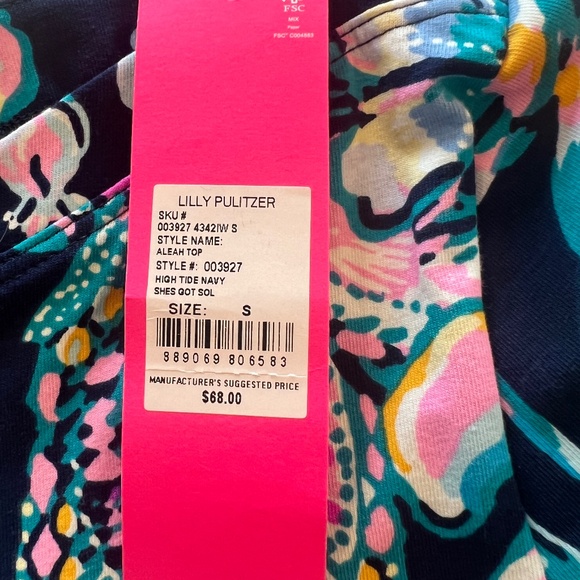 NWT Lilly Pulitzer High Aleah Top - Picture 2 of 3